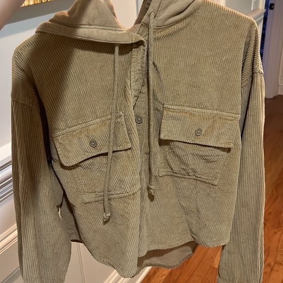 American Eagle button up jacket, tan, size large - Picture 3 of 3